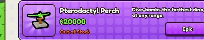 Pterodactyl Perch in Build a Dino Defense 🦖