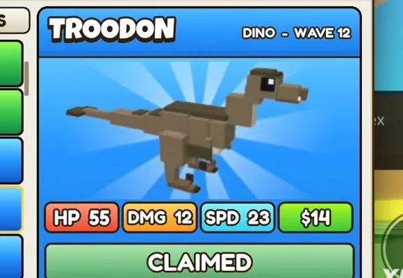 Troodon in Build a Dino Defense 🦖
