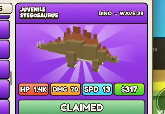 Juvenile Stegosaurus in Build a Dino Defense 🦖