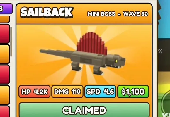 Sailback in Build a Dino Defense 🦖