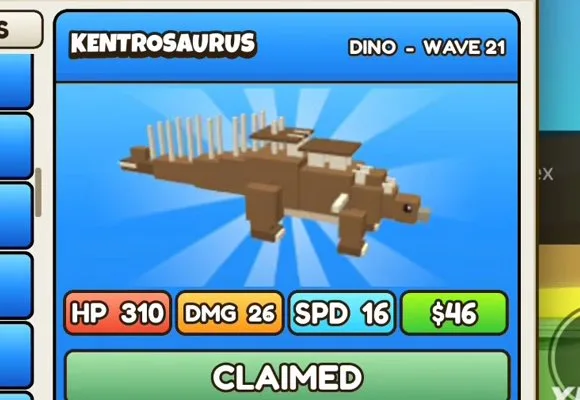Kentrosaurus in Build a Dino Defense 🦖